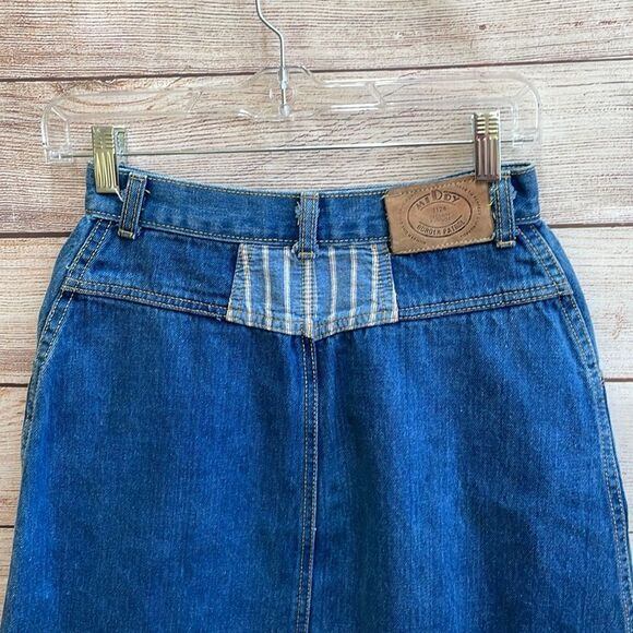 VINTAGE 80’s MIDDY BORDER‎ PATROL DENIM SKIRT - Picture 5 of 8